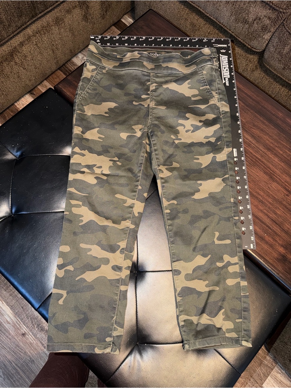 Soho Camo Straight-Leg Cropped Pants - Olive & Tan